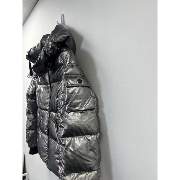 S13 Kylie Metallic Duck Down Feather Detachable Hooded Puffer Jacket Kids Sz 10 - Picture 5 of 15